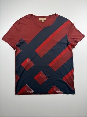 Burberry London Geometric Short Sleeve T-Shirt Womens Medium